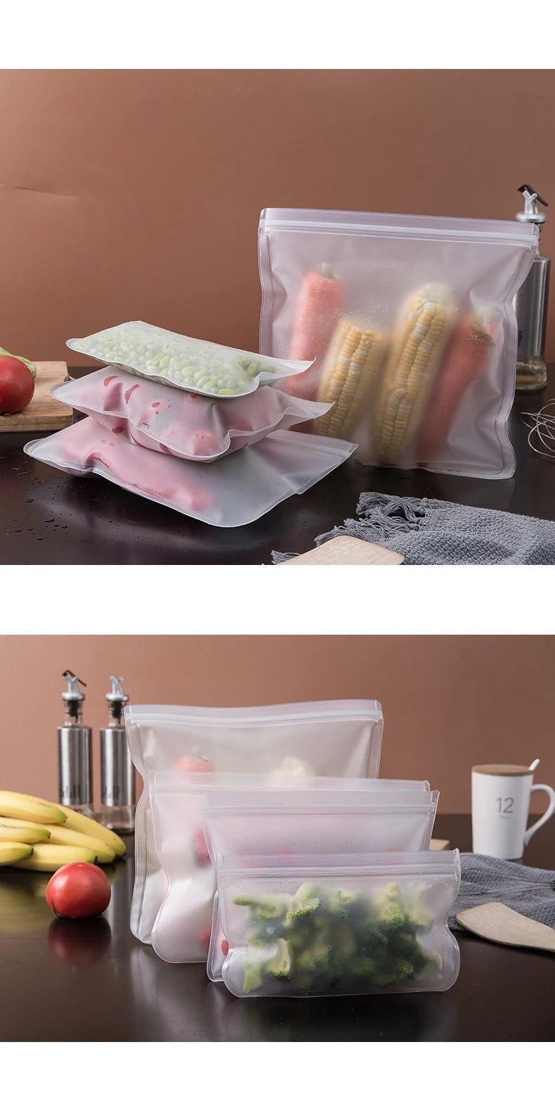 Reusable Silicone Food Storage Bags